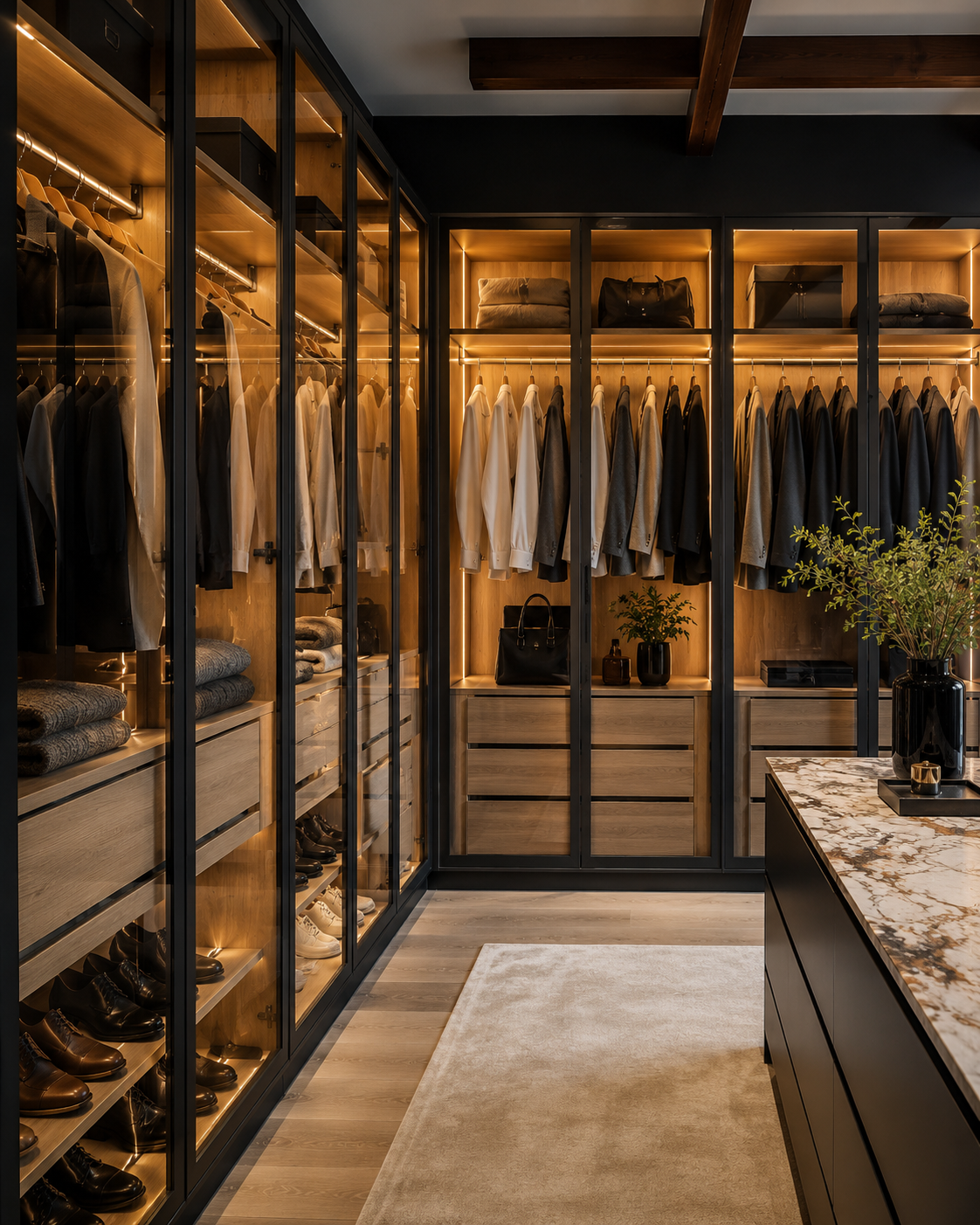 Puertas de aluminio y vidrio FERDOOR para closets